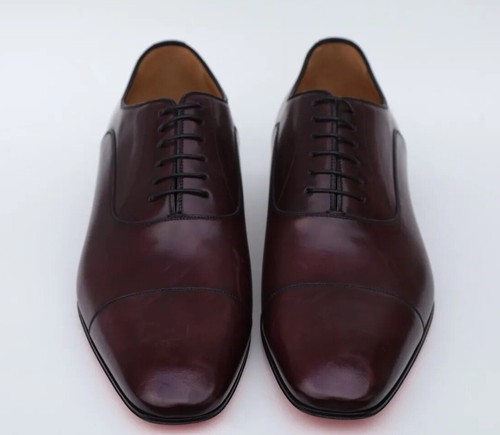 Christian Louboutin 'Greggo' Cap Toe Herren Schuhe Größe 44,5 / US 11,5 Schwarz Leder - Bild 18 von 24