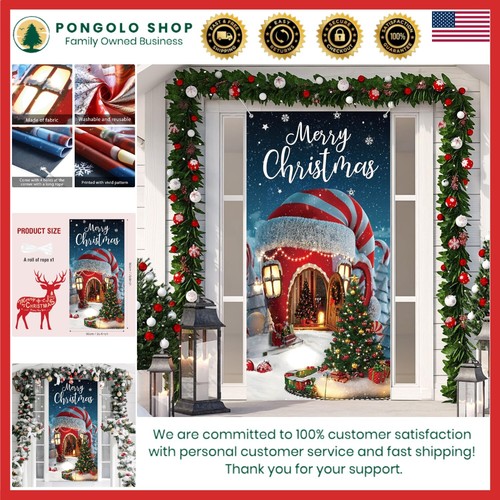 Christmas Decorations Merry Christmas Door Cover Christmas Background Banner ...