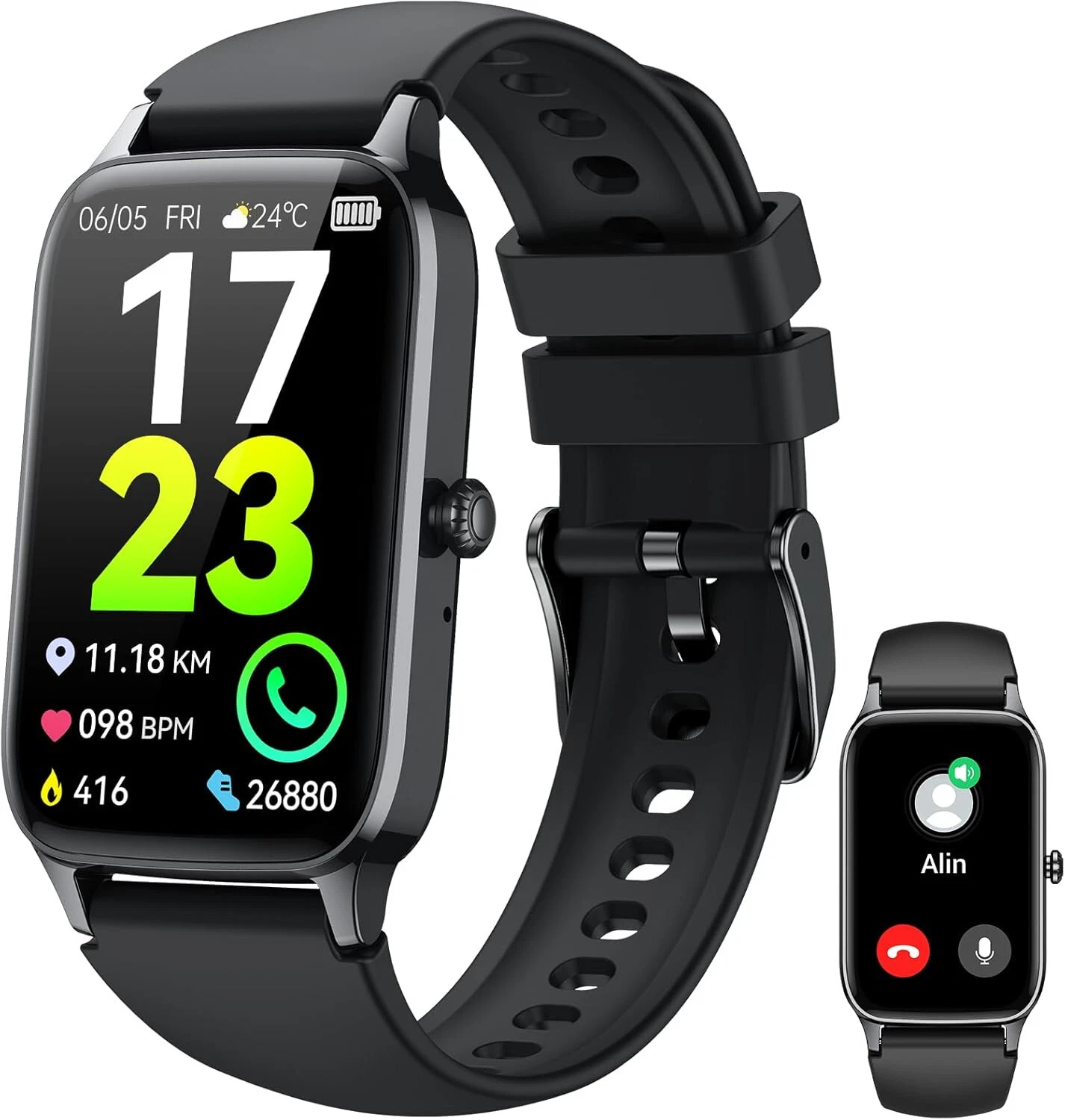 Smart Watch Men Women with Phone Function Wristwatch for iPhone Samsung Huawei
