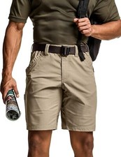 Men's Cargo Shorts Lightweight Water Resistant Stretch Multi Pocket Tactical