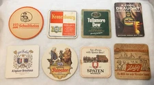 8 Different Vintage Beer & Spirits Coasters - See photos