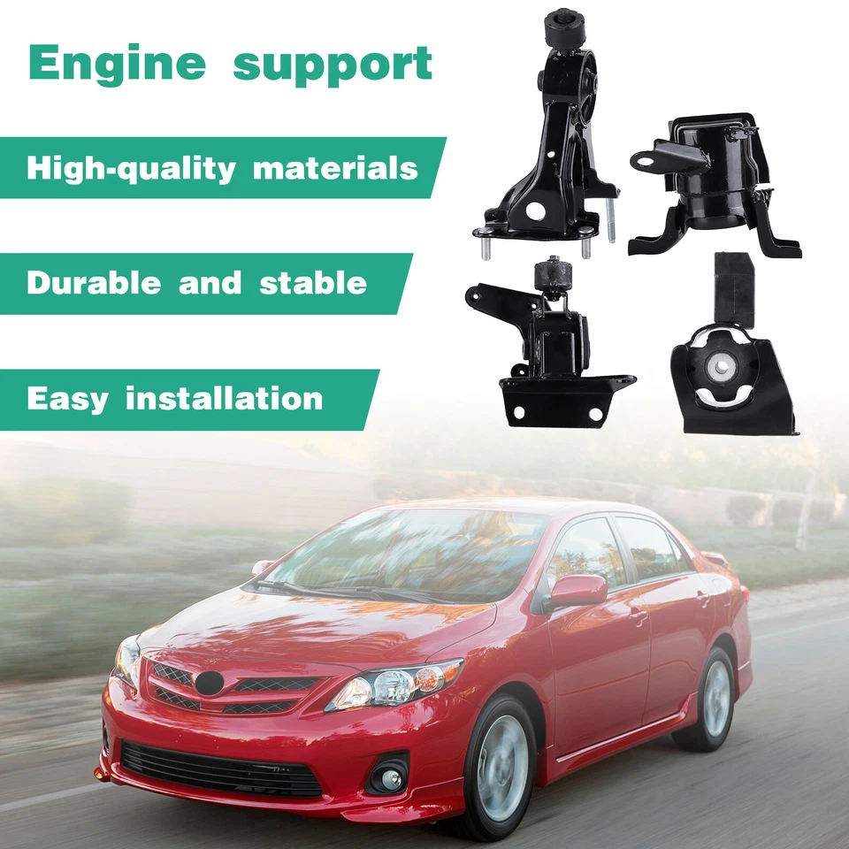 Para Toyota Corolla 2009-2013 1,8 L 4 piezas motor y montaje de transmisión automática EE. UU. Foto 2 de 4