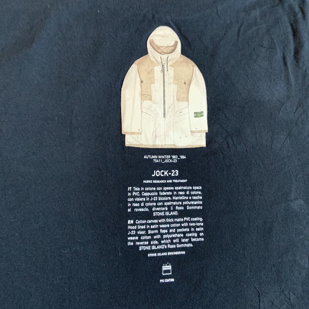 Stone Island Mens Long Sleeve Archivios Jock-23 T Shirt Stone Island Mens Long Sleeve Archivios Jock-23 T Shirt