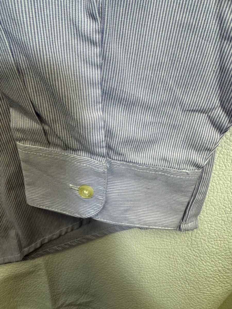 Chemise Chaps Pour Garçon – 18/20 (XL), Rouge Rayé, Manches Longues, Boutonnée