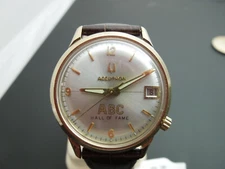 g334 classic Bulova Accutron 10kt RGP w/Electroplate Bezel, Water Resistant