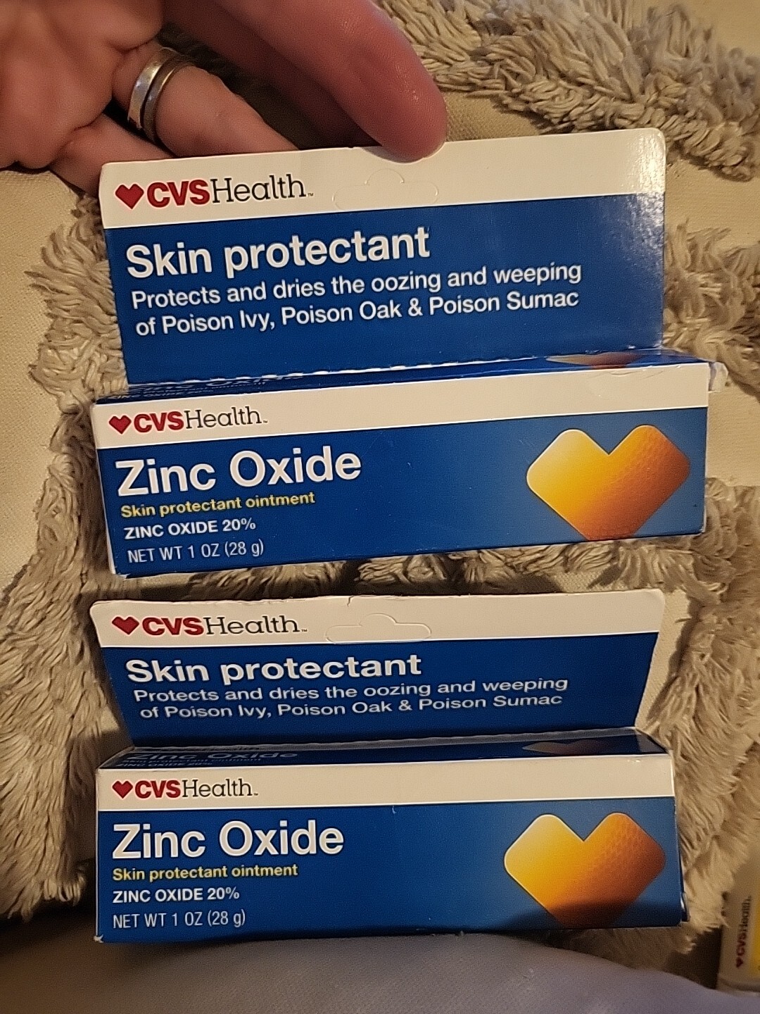 2 Pack CVS Health Zinc Oxide, Skin Protectant Ointment 1oz Exp 4/25