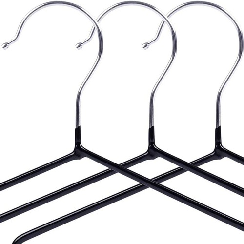 UP 50pcs Metal Clothes Hangers Non Slip Rubber Coated Wire Suit Coat
