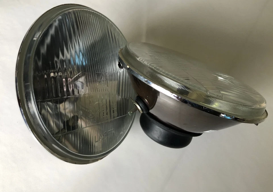 Austin Mini Cooper MG Rover Morris  Umrüst Scheinwerfer US EU 2x H4 Glas/Metall - Bild 3 von 4