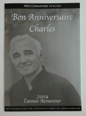 Charles Aznavour Bon Anniversaire French Promo Booklet Ebay