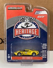 Greenlight 2017 Ford GT (YELLOW) 1:64 HERITAGE RACING SERIES 1 #13200F