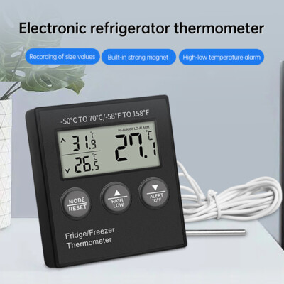 Refrigerator Thermometer Digital Fridge Freezer High/Low Temperature Alarm °C/°F