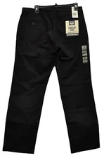 DOCKERS Men Straight Fit Signature Lux Cotton Stretch Khaki Pant Black 33x30