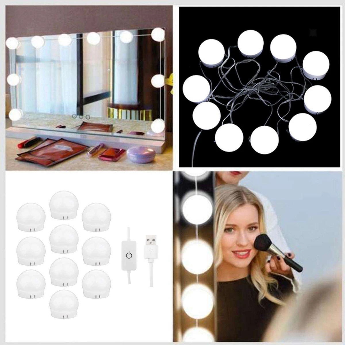 Led bulbs top for bathroom vanity