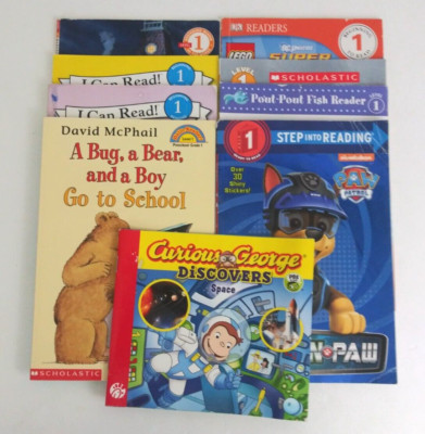Lot Of 9 Children's Beginning To Read Level/Step 1 Paperback Books
