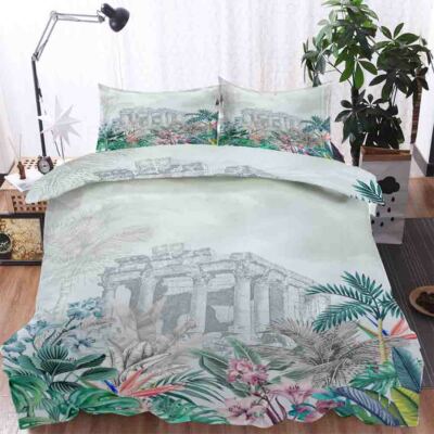 Gray Palace Broken 3D Printing Duvet Quilt Doona Covers Pillow Case Bedding Sets