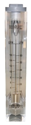 Neo-Pure Adjustable Panel Mount Flowmeter 0.1-1GPM 1/4'' MNPT