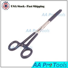 6 inch Straight Hemostat Clamp Locking Handle  Jaws Blue Coated