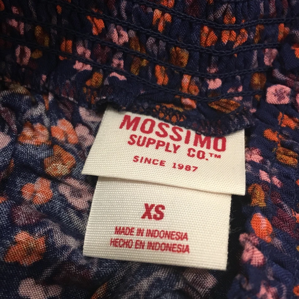 Falda suave para mujer Challis azul marino estampado floral XS - Mossimo Supply Co. Talla XS Foto 3 de 3