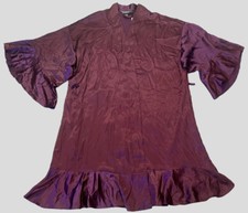 Victoria  s Secret Robe Womens XS/S Purple Flutter Sleeves Satin Kimono NEW