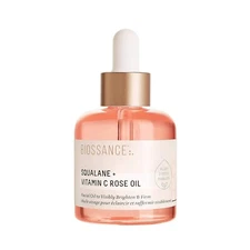 BIOSSANCE Squalane and Vitamin C Rose Oil Facial Brighten Hydrate Firm Skin 30ml