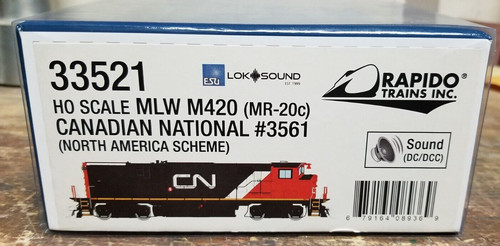 Rapido 33521 HO Canadian National MLW M420 MR-20c 3561 NA DCC ESU Lok Sound | Zustand: New