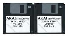 Akai S5000 / S6000 Set of Two Floppy Disks SET 1 REED V81009
