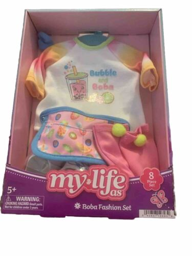 My Life As Boba Tea Fashion Set Outfit For 18” Doll 8 Piece Set 2023 NEW - 第 1/8 張圖片