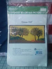 Vintage Embroidery Kit 5302 Wonder Art Stitchery AUTUMN FIELD NEW UNOPENED