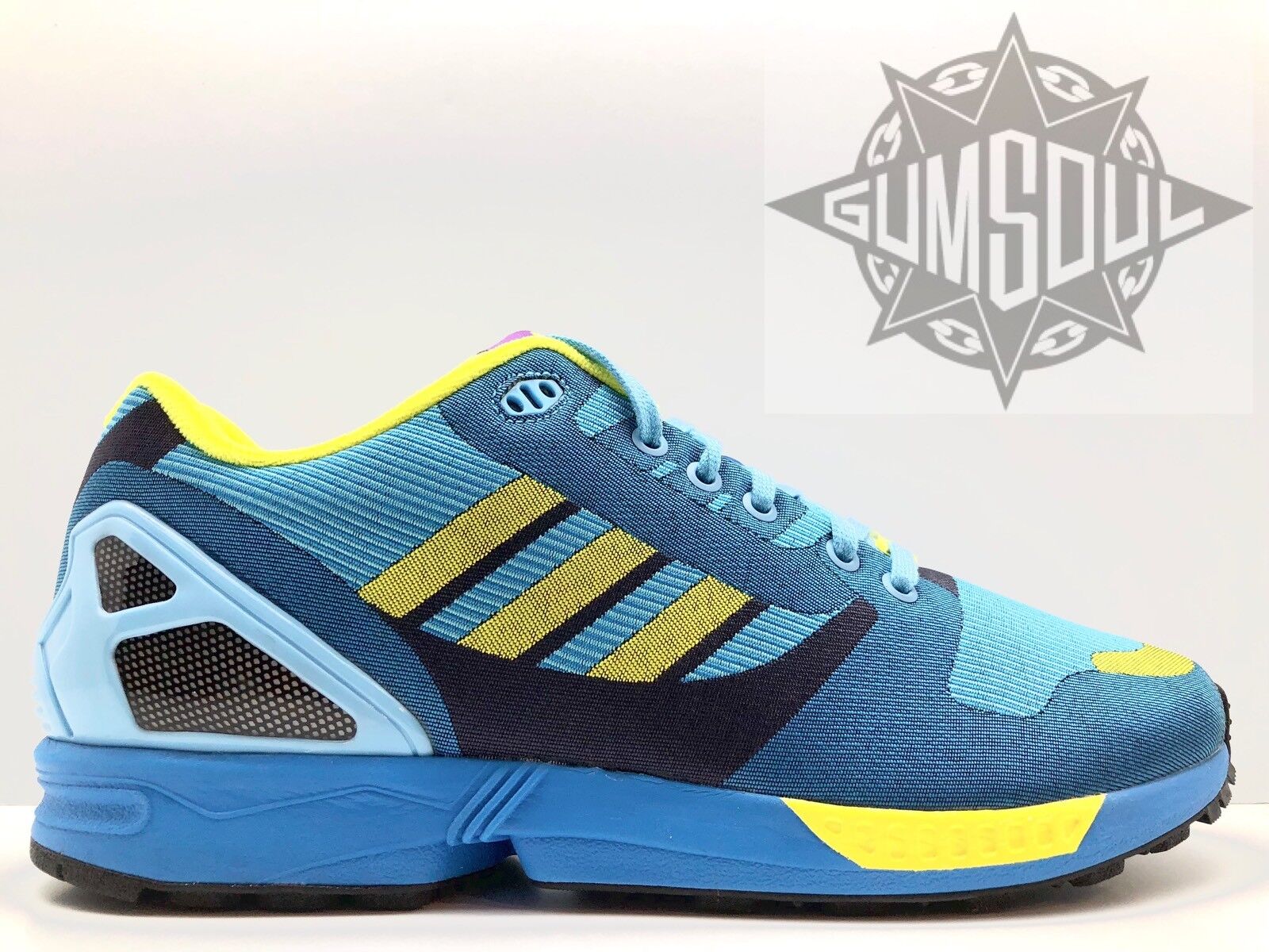 Stoop prøve hvis du kan ADIDAS ORIGINALS ZX FLUX WEAVE OG AQUA BLUE PURPLE YELLOW M21788 sz 13 |  eBay