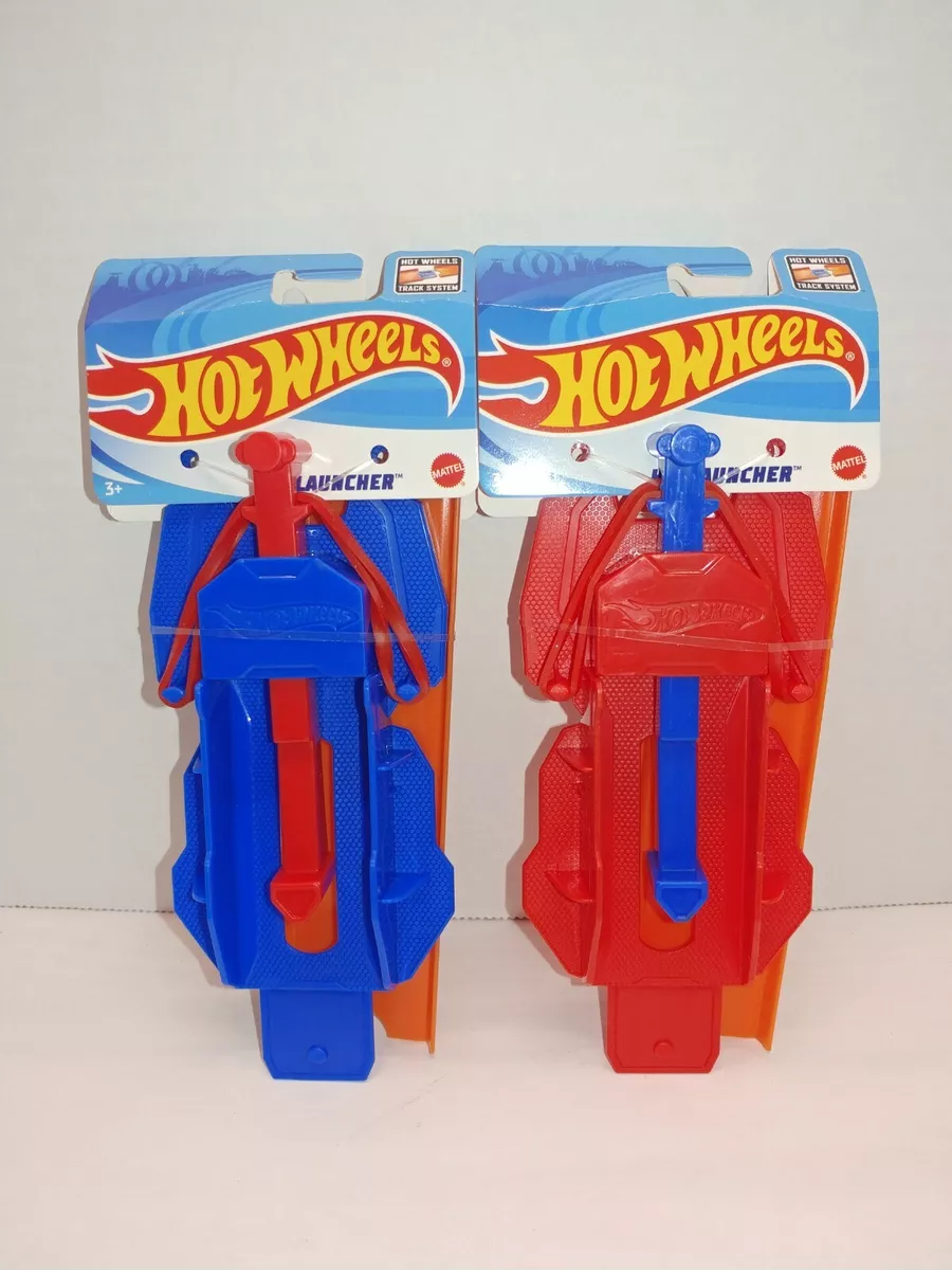 Lot Of 2 New Hot Wheels Launcher Track Extension Mattel Blue & Red