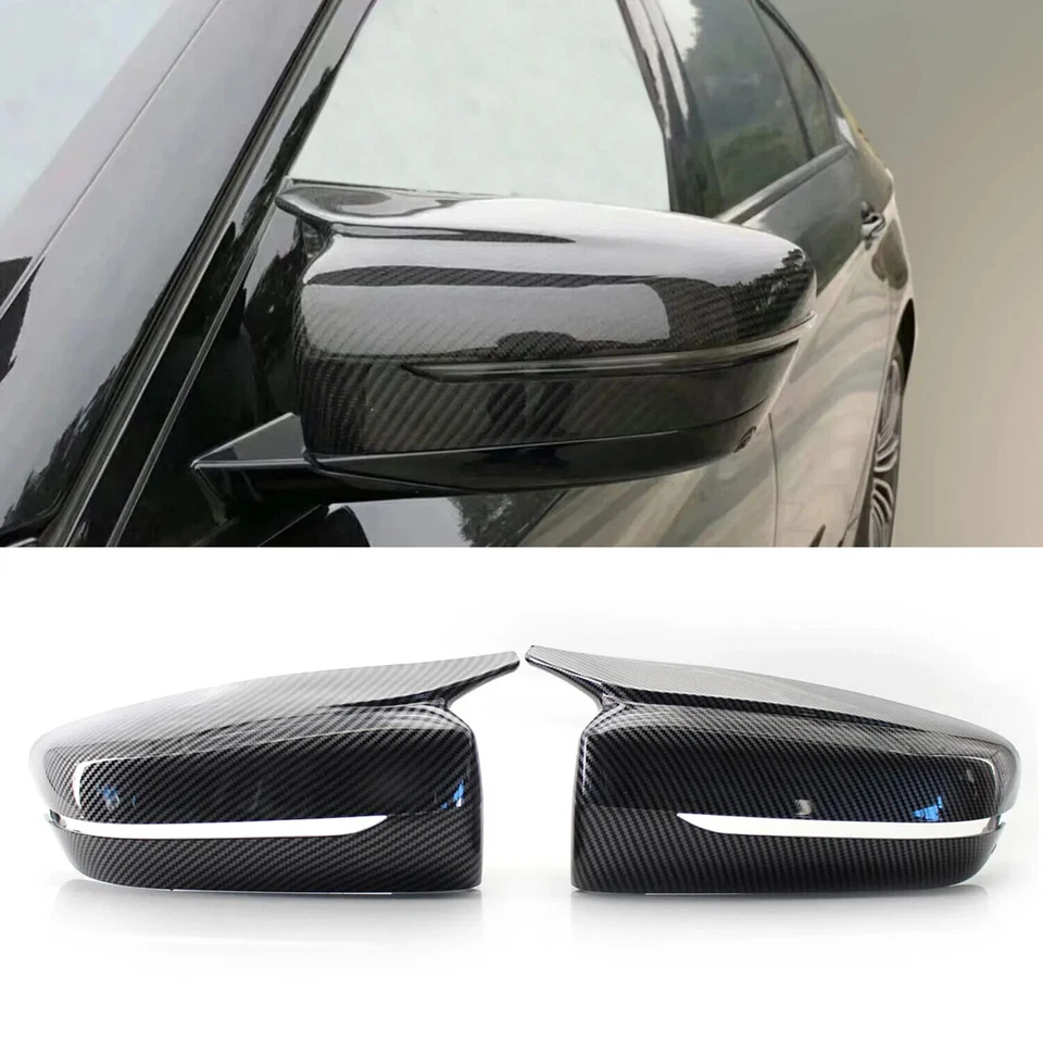 PARA BMW G30 G20 G11 G12 17-22 M ESTILO FIBRA DE CARBONO ADICIONAL TAPA ESPEJOS RETROVISORES LATERALES Foto 4 de 4
