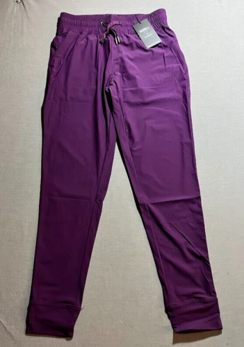 Barbell Pants Womens Medium Purple Logo Drawstring Joggers Sweats Workout.