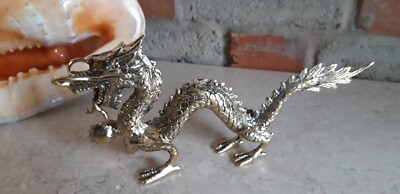 Drache aus Bronze  Skulptur Feuer Monster Tier Kunst Handarbeit Bali Unikat