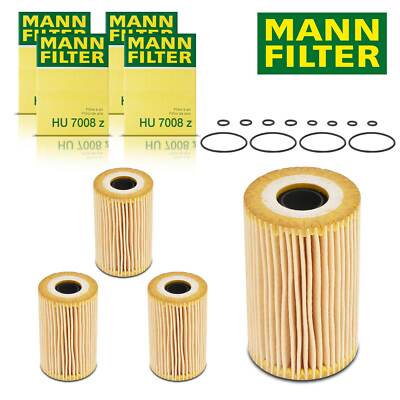 4X Mann Filtre HU7008Z à Huile Pour VW Golf VI 5K1 Passat Audi A3 A6 ...