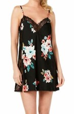 INC International Concepts Floral Lace-Trim Chemise Nightgown - Small short gown