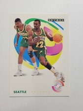 SEATTLE SUPERSONICS Johnson & Pierce 1991-92 SKYBOX BASKETBALL CARD # 483 E5303