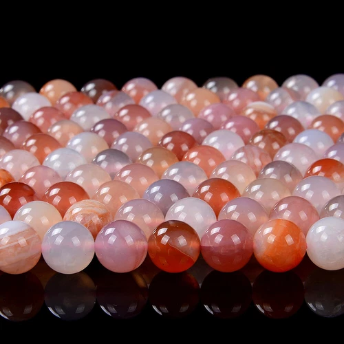 Cuentas sueltas de ágata cornalina Mozambique Grd AAA 6 MM 7 MM 8 MM 9 MM 10 MM 11 MM (D202) - Imagen 3 de 3