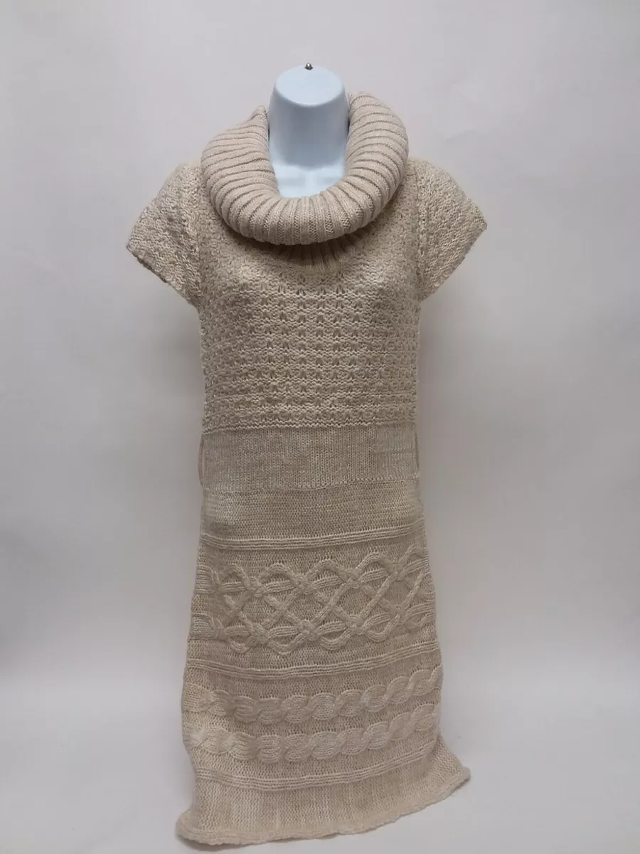 Cream cowl neck sweater clearance dress