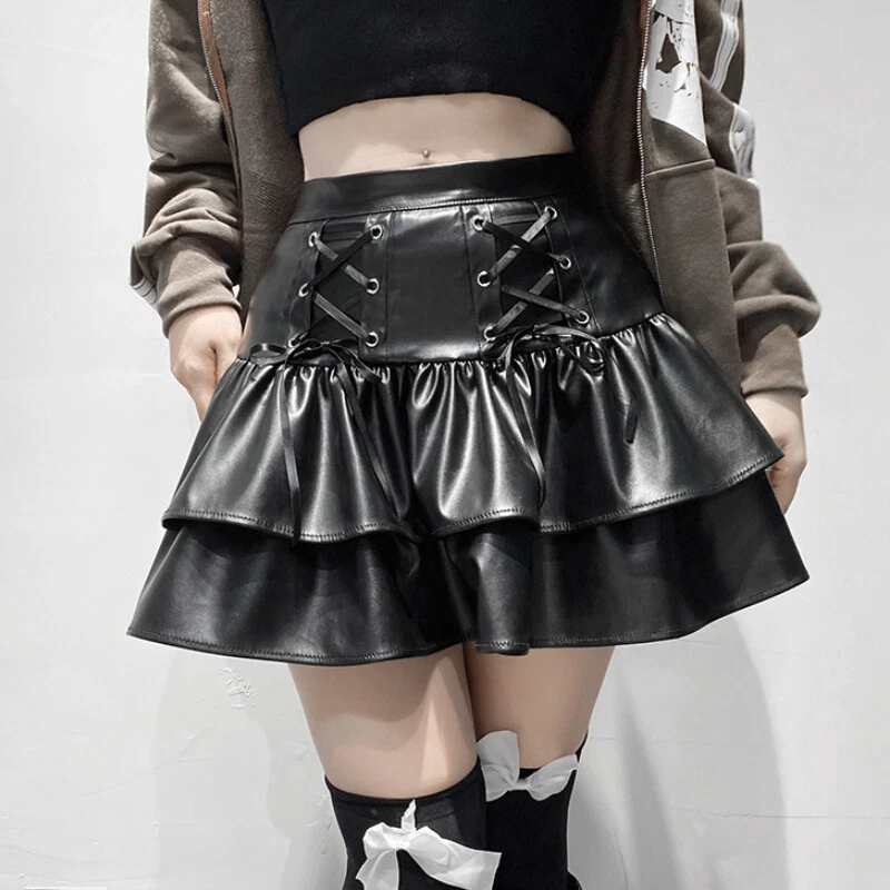 Womens leather top skirt australia