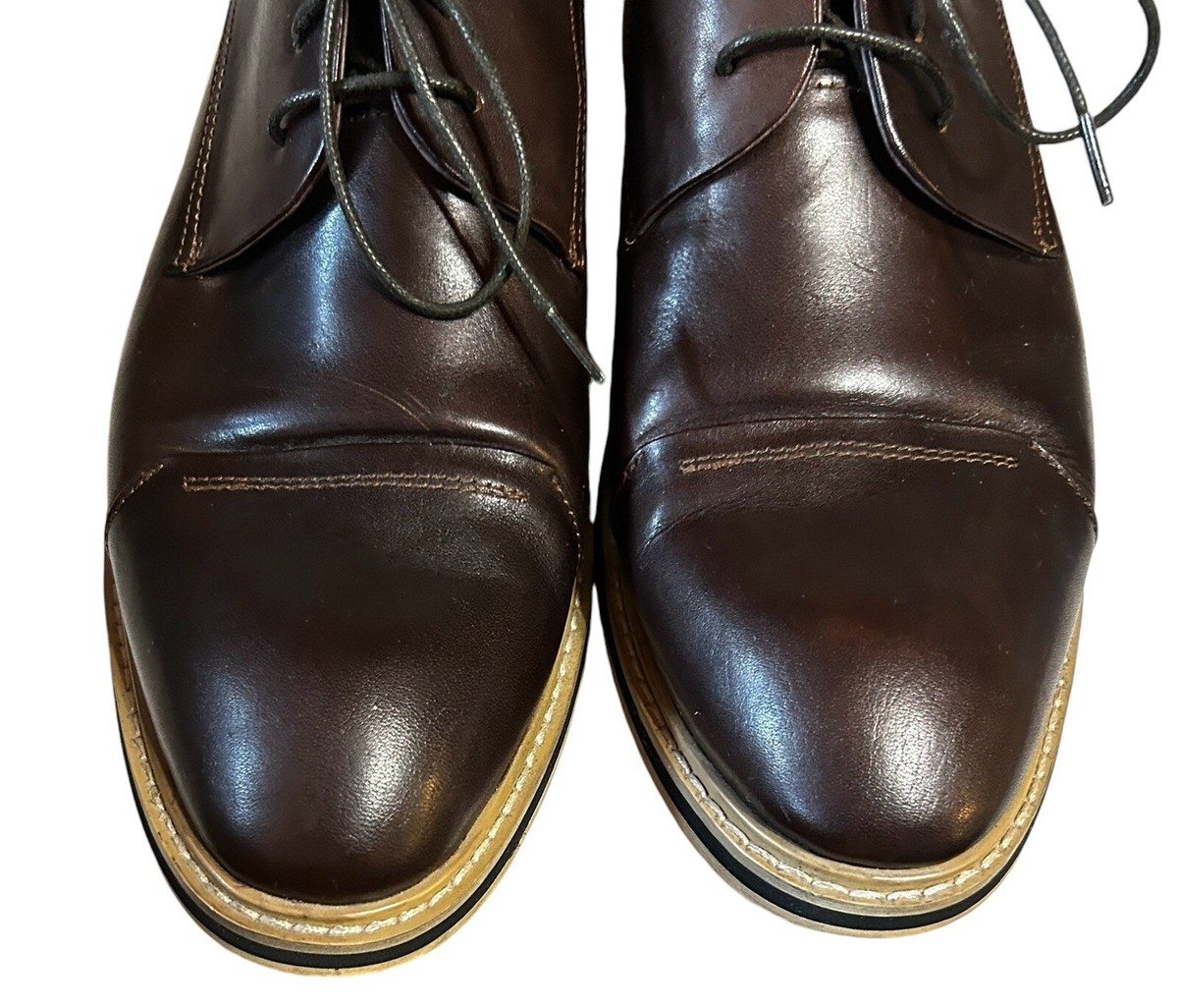 Hart Schaffner Marx Men\'s lace up Oxford Brown soft Leather‎ size 12 Hart Schaffner Marx Men main image 3