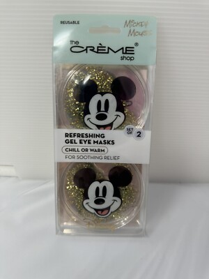 The Crème Shop Mickey Mouse Refreshing Gel Eye Masks NIB Chill Or Warm