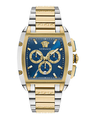 Versace Mens Versace Dominus Two Tone 49mm Bracelet Fashion Watch