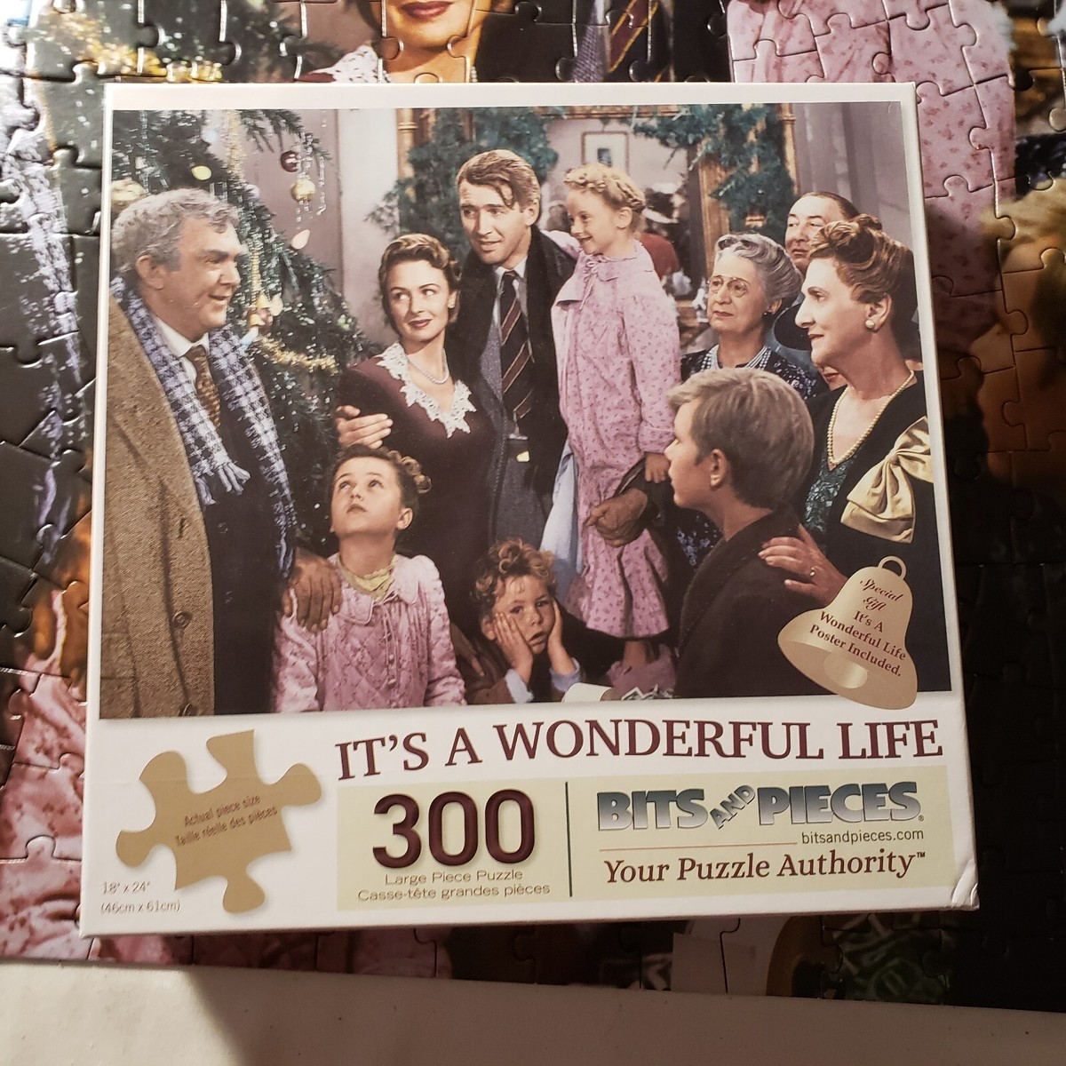 ITS A WONDERFUL LIFE 75TH ANNIVERSARY 300 PIECE PUZZLE EUC 18