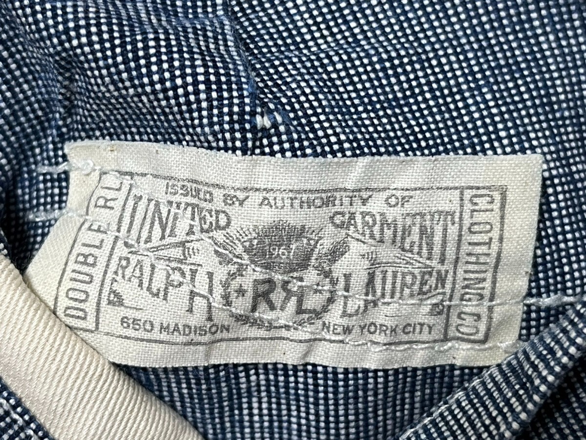 RRL Indigo Pin Check Work Pants W33x L32 | eBay