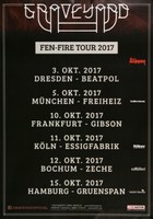 Graveyard - Fen Fire, All Cities 2017 | Konzertplakat | Poster