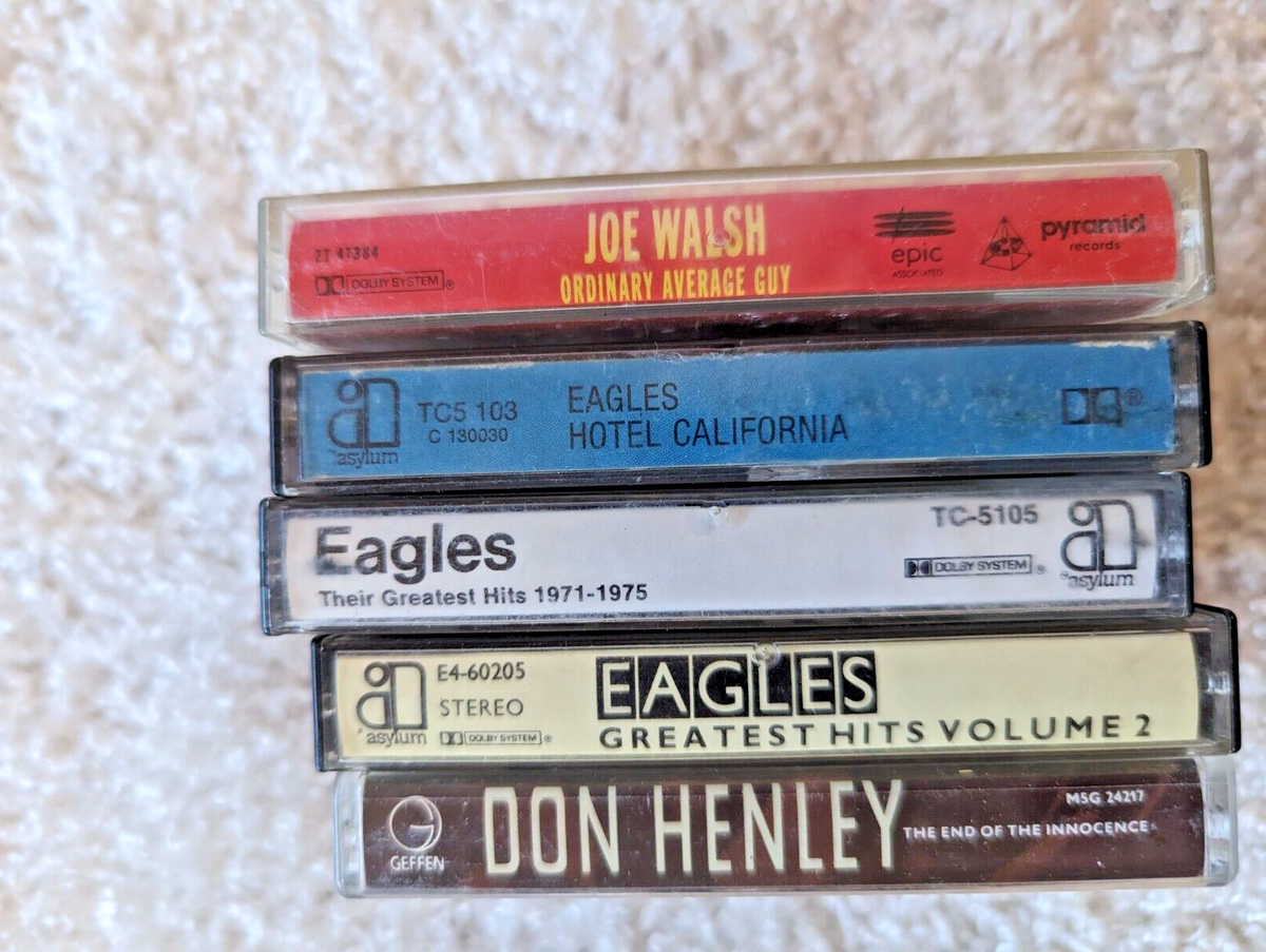 Eagles Cassette Tapes (5) Lot Soft Hard Rock Glenn Frey Felder