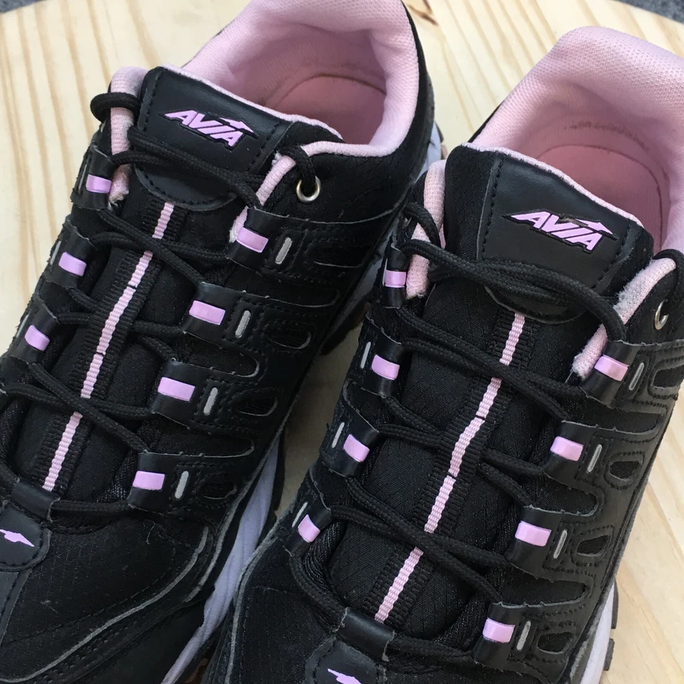 Avia Shoes Womens 9.5 Elevate Athletic Low Sneakers WMA120ES034 Black Fabric - Image 4 of 4