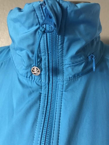 KIRKLAND ~Chaqueta de Entrenamiento Activo Mujer Verde Azulado Talla M ~ Capucha Oculta - Imagen 5 de 12