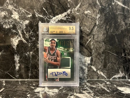 BGS9.5 2013-14 Panini Intrigue Giannis Antetokounmpo Patch RC auto