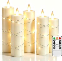 LED Kerzen 5 StüCk Paraffin Flackerflamme Batteriebetrieben Mit Fernbedienung